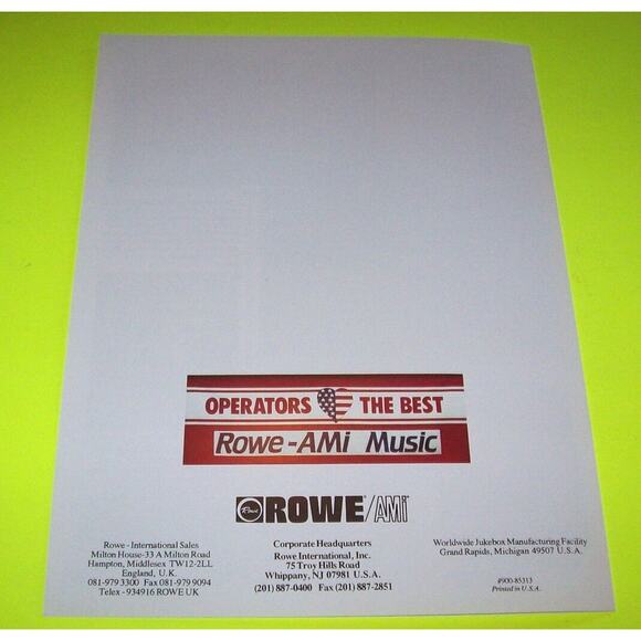 Rowe AMI Jukebox FLYER LaserStar America + 16 Models CD-100B Original 1991 Art - Picture 4 of 6